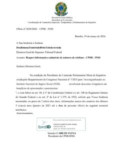 Presidente da CPMI exige que STF revele dono de número que trocou mensagens com Vorcaro