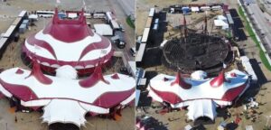 Incêndio destrói estrutura principal do Circo do Tirullipa em Natal; ninguém fica ferido