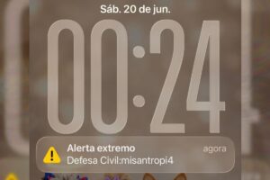 Alerta falso da Defesa Civil com ‘misantropia’ toca em celulares de várias cidades