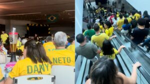 Shopping em Fortaleza fica no escuro durante jogo do Brasil e público sai correndo