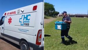 Helicóptero Águia faz transporte urgente de coração para transplante em Botucatu